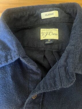 J. Crew Dark Navy Wool Shirt Jacket